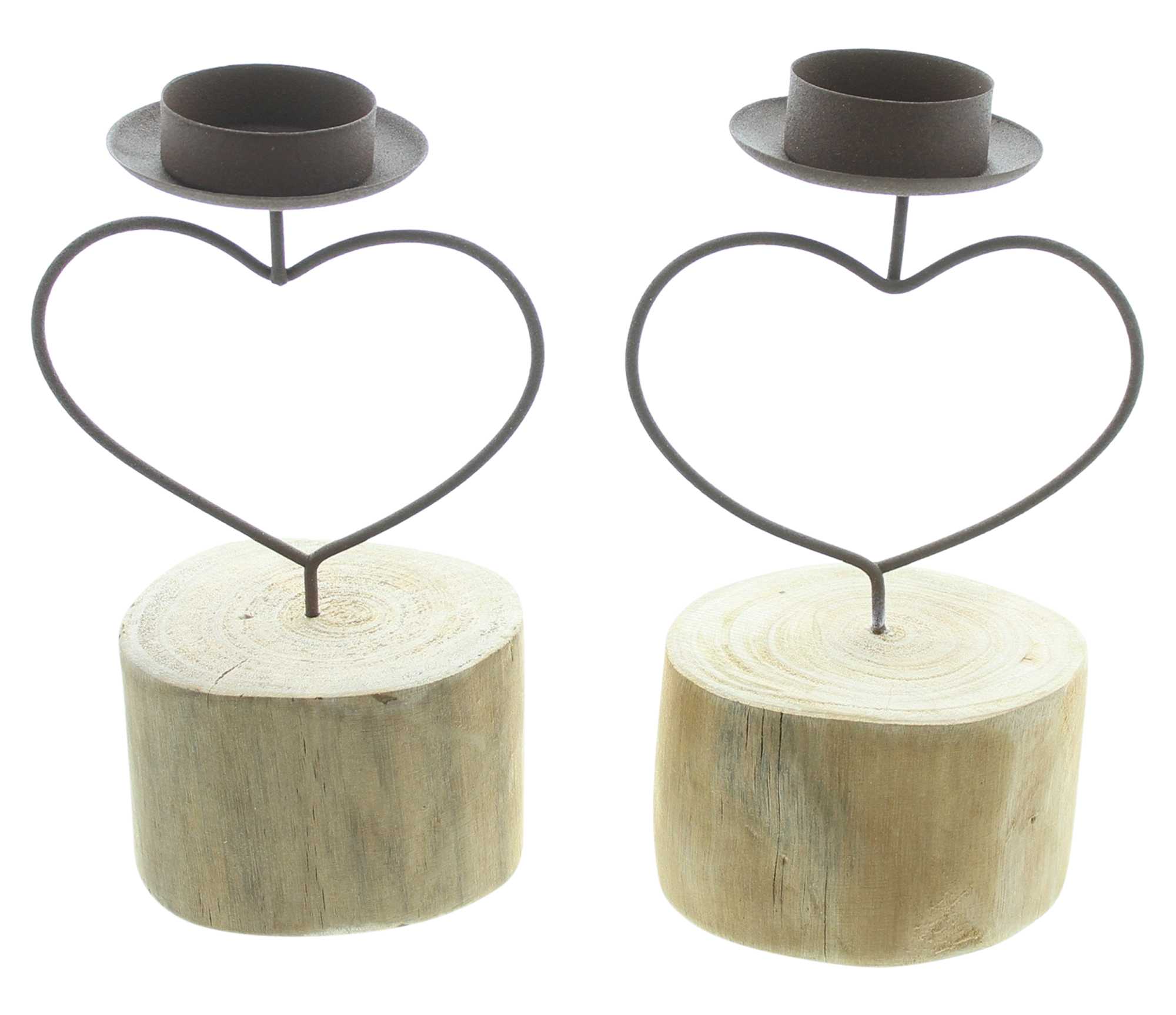 Teelichthalter "Rostherz" 2er-Set – Bild 2