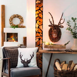 Kissenhülle "Hirschgeweih"