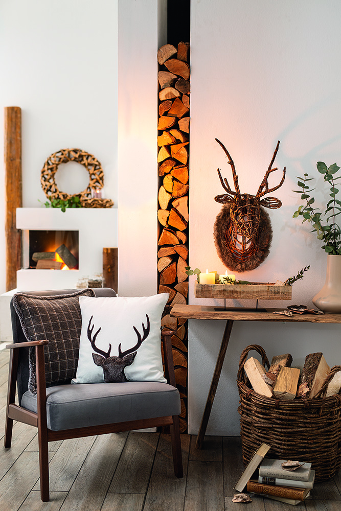 Kissenhülle "Hirschgeweih"