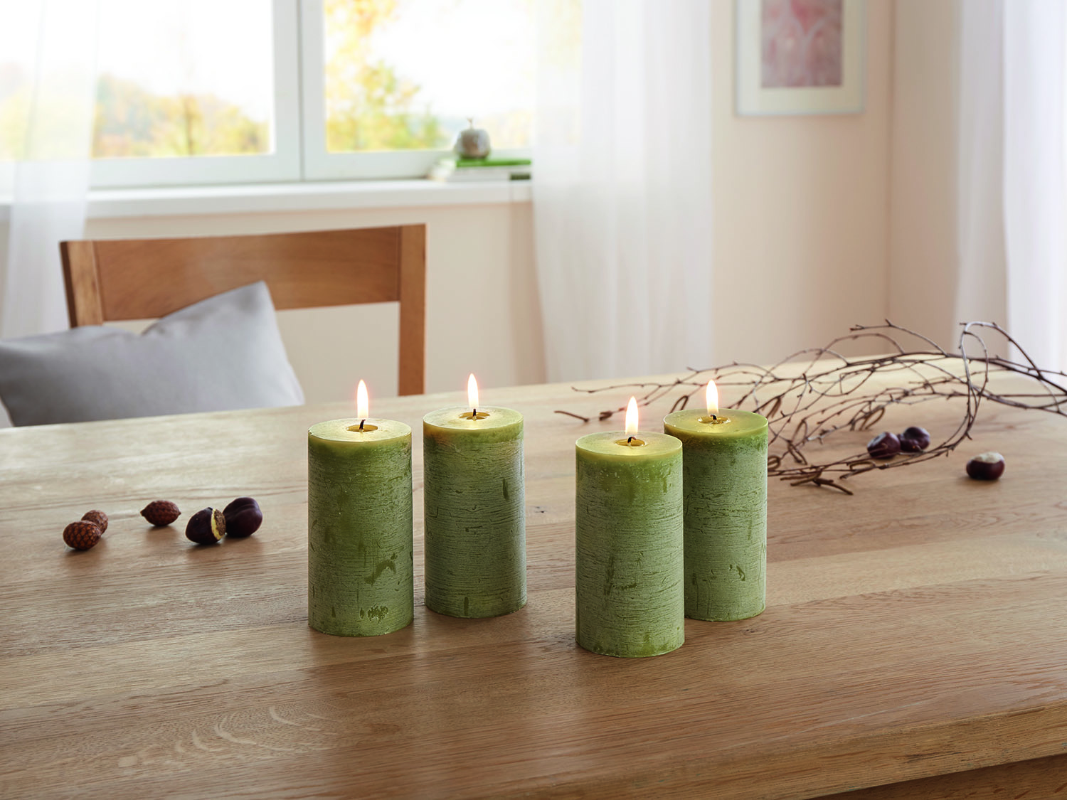 Kerze "rustic green" – Bild 2