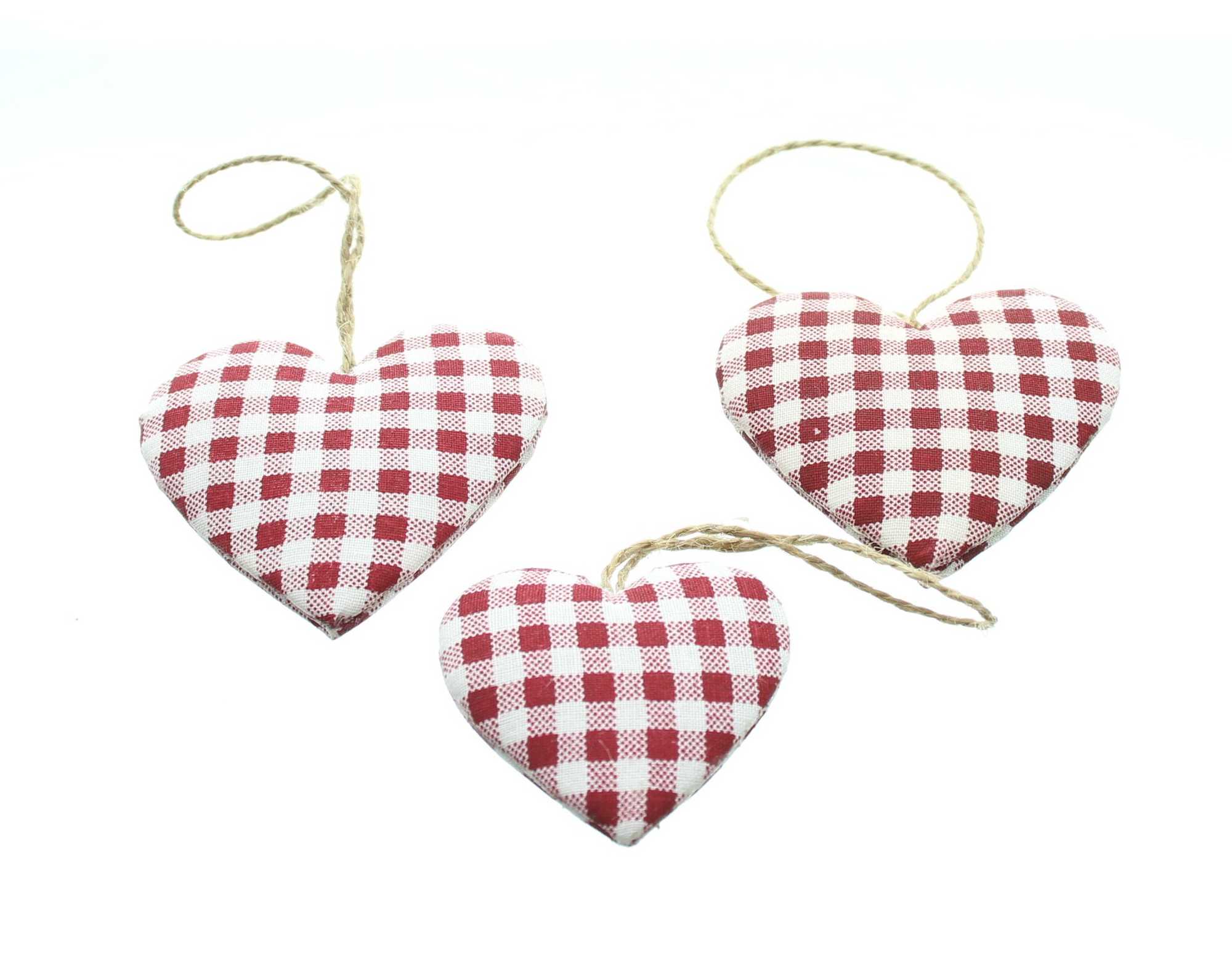 Herzhänger kariert 12er-Set – Bild 2