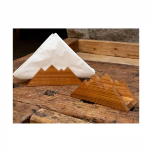 Holz Serviettenhalter Berge aus geöltem Kirschholz
