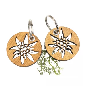 Schlüsselanhänger in Edelweiß Form