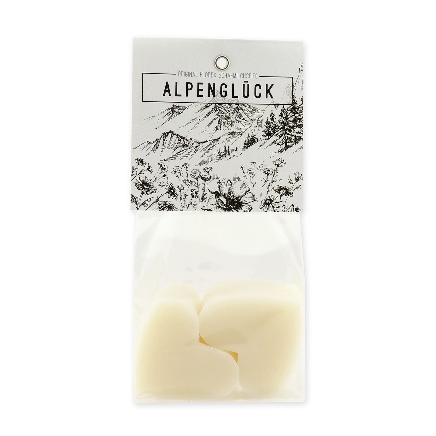 Schafmilchseife Herz "Alpenglück" Edelweiß