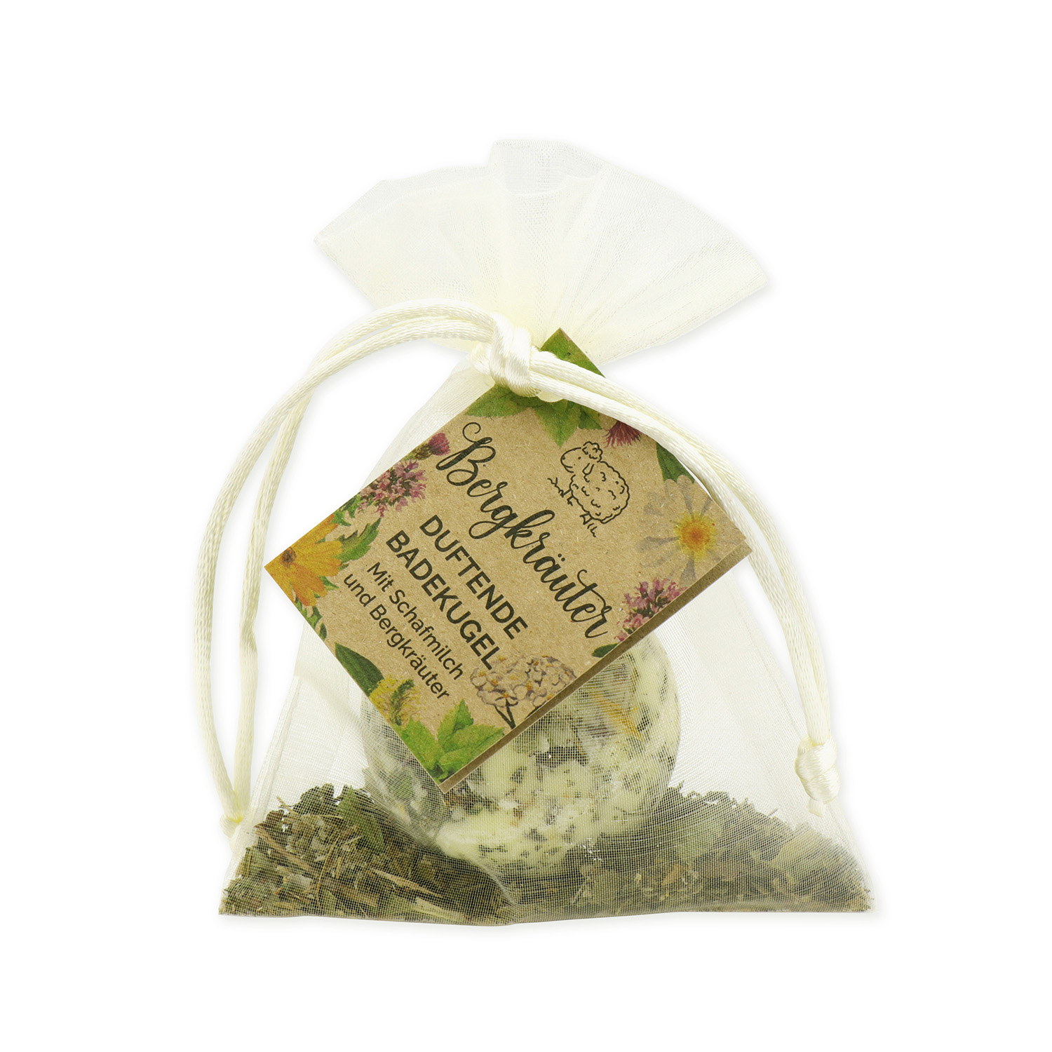 Badebutter-Kugel "Wohlfühlzeit" Bergkräuter