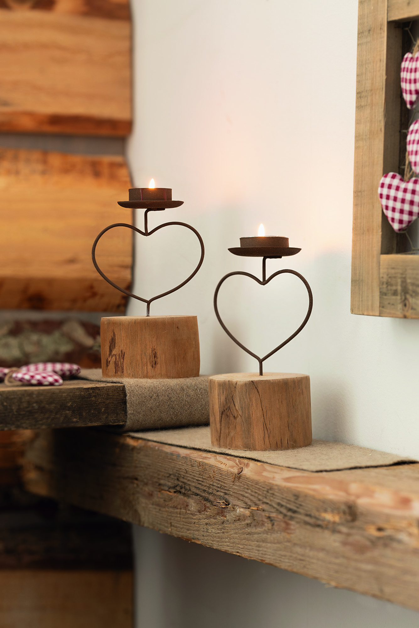 Teelichthalter "Rostherz" 2er-Set