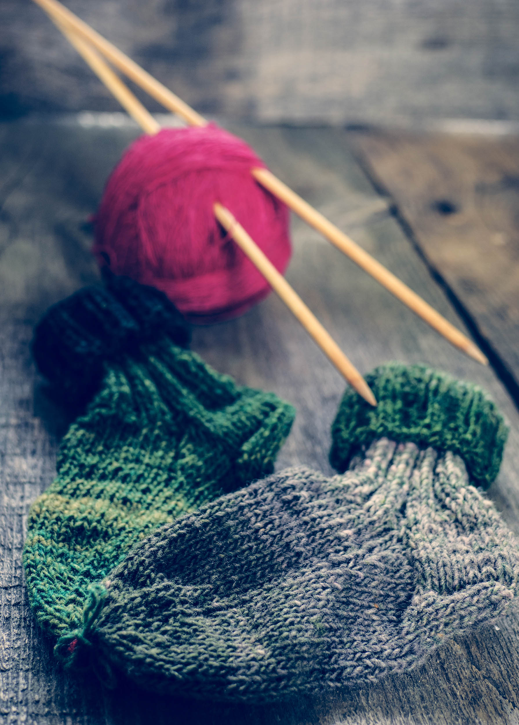 gestrickte Socken für Kinder